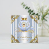 王子様のロイヤルカート　ベビーシャワー 招待状 (スタンド正面)