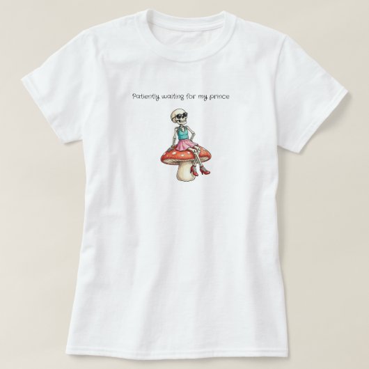 王子様を待つスケルトン Tシャツ (デザイン正面)
