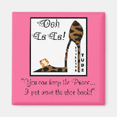 王子様保も、靴を返して欲しい マグネット (正面)