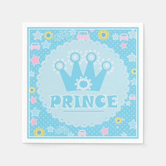 王子。 スタンダードカクテルナプキン (正面)