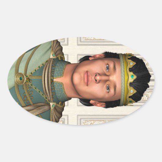 王子 楕円形シール (正面)