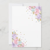 王子Birthday Invitation Gold Princess Catle 招待状 (裏面)