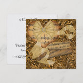 王室にふさわしいエレガントなイベント招待状 招待状 (正面/裏面)