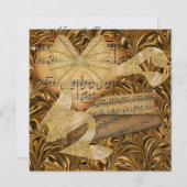 王室にふさわしい優雅なイベント招待状 招待状 (正面/裏面)