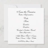 王室にふさわしい優雅なイベント 招待状 (裏面)