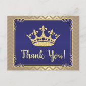 王室のありがとう赤ちゃんシャワーありがとうポストカード ポストカード (正面)