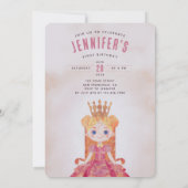 王室のおとぎ話の第1誕生日 招待状 (裏面)