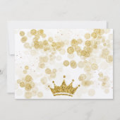 王室のお祝いピンクのプリンセス誕生日 招待状 (裏面)