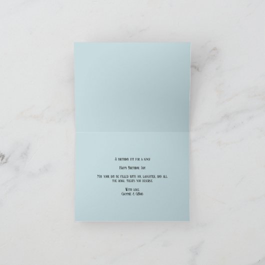 王室のお祝い誕生日カード カード (内部)