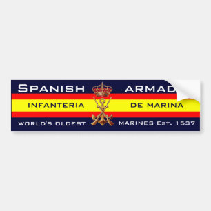 王室のでスペインのな海兵隊員 バンパーステッカー