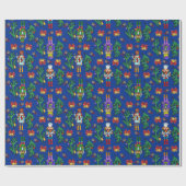 王室のなくるみ割りおよびリースパターン ラッピングペーパー (フラット)