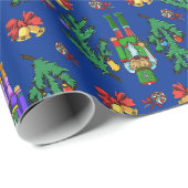 王室のなくるみ割りおよびリースパターン ラッピングペーパー (ロールコーナー)