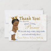 王室のなアフリカのBlue|Gold王子のサンキューカード サンキューカード (裏面)