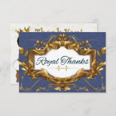 王室のなアフリカのBlue|Gold王子のサンキューカード サンキューカード (正面/裏面)
