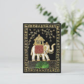 王室のなインドゾウの乗車ZARIの芸術 ポストカード (スタンド正面)