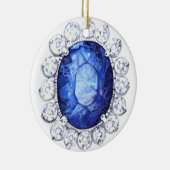 王室のなサファイアの元の水彩画のオーナメント セラミックオーナメント (右)