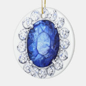 王室のなサファイアの元の水彩画のオーナメント セラミックオーナメント (左)