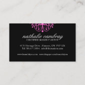 王室のなシャンデリアの名刺 名刺 (裏面)