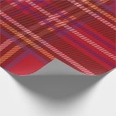 王室のなステュワートのタータンチェックのクリスマスパターン ラッピングペーパー (角)