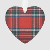 王室のなステュワートのタータンチェックのハートの装飾 オーナメント (裏面)