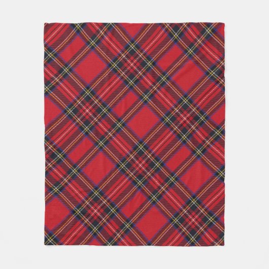 王室のなステュワートのタータンチェック毛布 フリースブランケット (正面)
