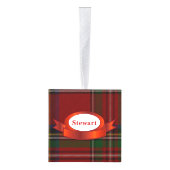 王室のなステュワートの格子縞の写真のクリスマスの立方体のオーナメント キューブオーナメント (右)