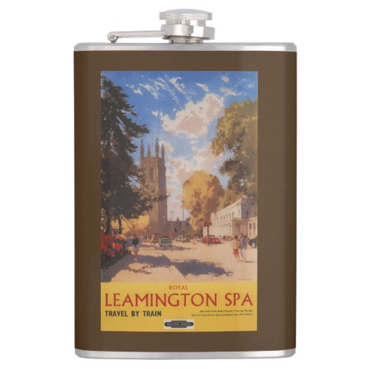 王室のなスパ、通りの眺めのイギリスの鉄道ポスター フラスク (正面)