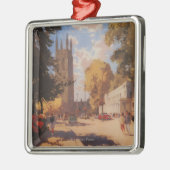 王室のなスパ、通りの眺めのイギリスの鉄道ポスター メタルオーナメント (左)