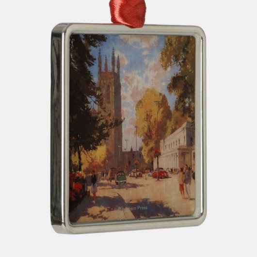 王室のなスパ、通りの眺めのイギリスの鉄道ポスター メタルオーナメント (右)