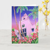 王室のなハワイのホテル カード (黄色い花)