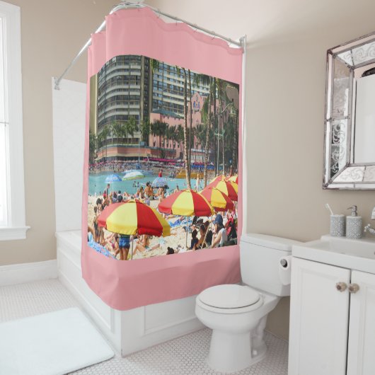 王室のなハワイのホテル シャワーカーテン (インサイチュ)