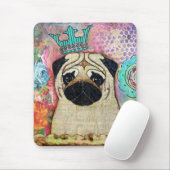 王室のなパグのマウスパッドのぼろぼろのシックなコテージ色 マウスパッド (マウス)