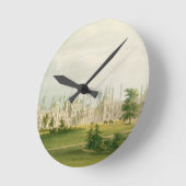 「王室のなパビリオンの眺めからの西の前部、 ラウンド壁時計 (傾斜)