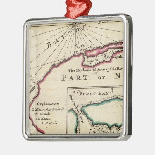 王室のなファンデー湾およびアナポリスの港 メタルオーナメント (左)