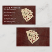 王室のなフラッシュポーカーの持ち札 名刺 (正面/裏面)