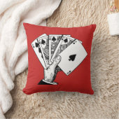 王室のなフラッシュヴィンテージのイラストレーションの枕 クッション (ブランケット)