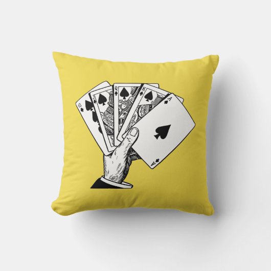 王室のなフラッシュヴィンテージのイラストレーションの枕 クッション (正面)