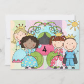 王室のなプリンセスのお祝いの誕生日の招待状 招待状 (正面)