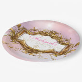 王室のなプリンセスのエレガントなベビーシャワーのプレート ペーパープレート (アングル)