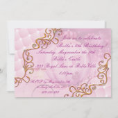 王室のなプリンセスのバースデーパーティ招待状 招待状 (裏面)