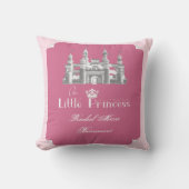 王室のなプリンセスのピンクの女の赤ちゃんの記念品の枕 クッション (正面)