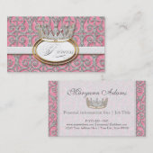 王室のなプリンセスの王冠の美人コンテストの競技者 名刺 (正面/裏面)