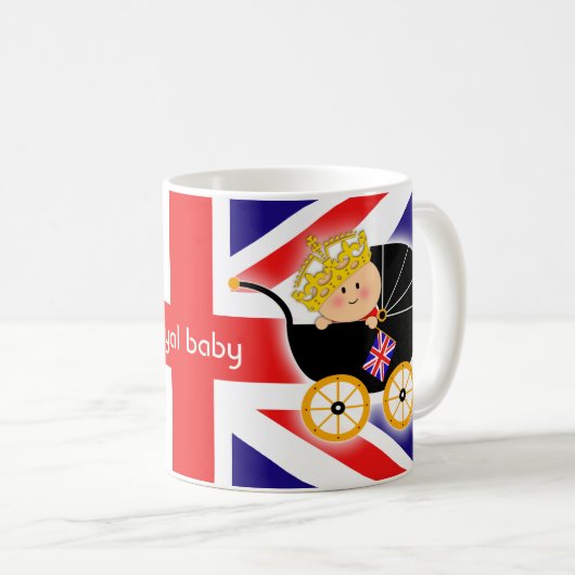 王室のなベビーのイギリスの旗のマグ コーヒーマグカップ (正面右)
