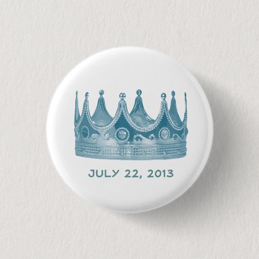 王室のなベビーの生まれる王冠ボタン 缶バッジ (正面)