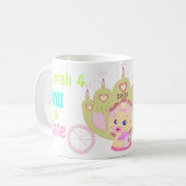 王室のなベビーはKateの記念するマグの女の子のピンク コーヒーマグカップ (正面左)