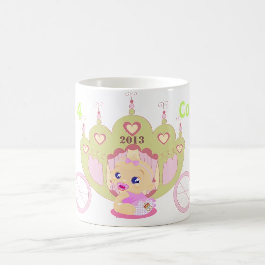 王室のなベビーはKateの記念するマグの女の子のピンク コーヒーマグカップ (中央)