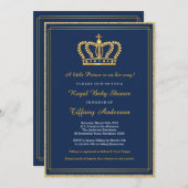 王室のなベビーシャワーの招待状 招待状 (正面/裏面)