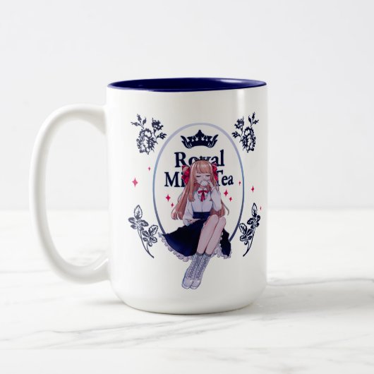 王室のなミルクの茶マグ ツートーンマグカップ (左)