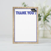 王室のなモダンなWoodgrainの平らなサンキューカード- サンキューカード (スタンド正面)