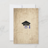 王室のなモダンなWoodgrainの平らなサンキューカード- サンキューカード (裏面)